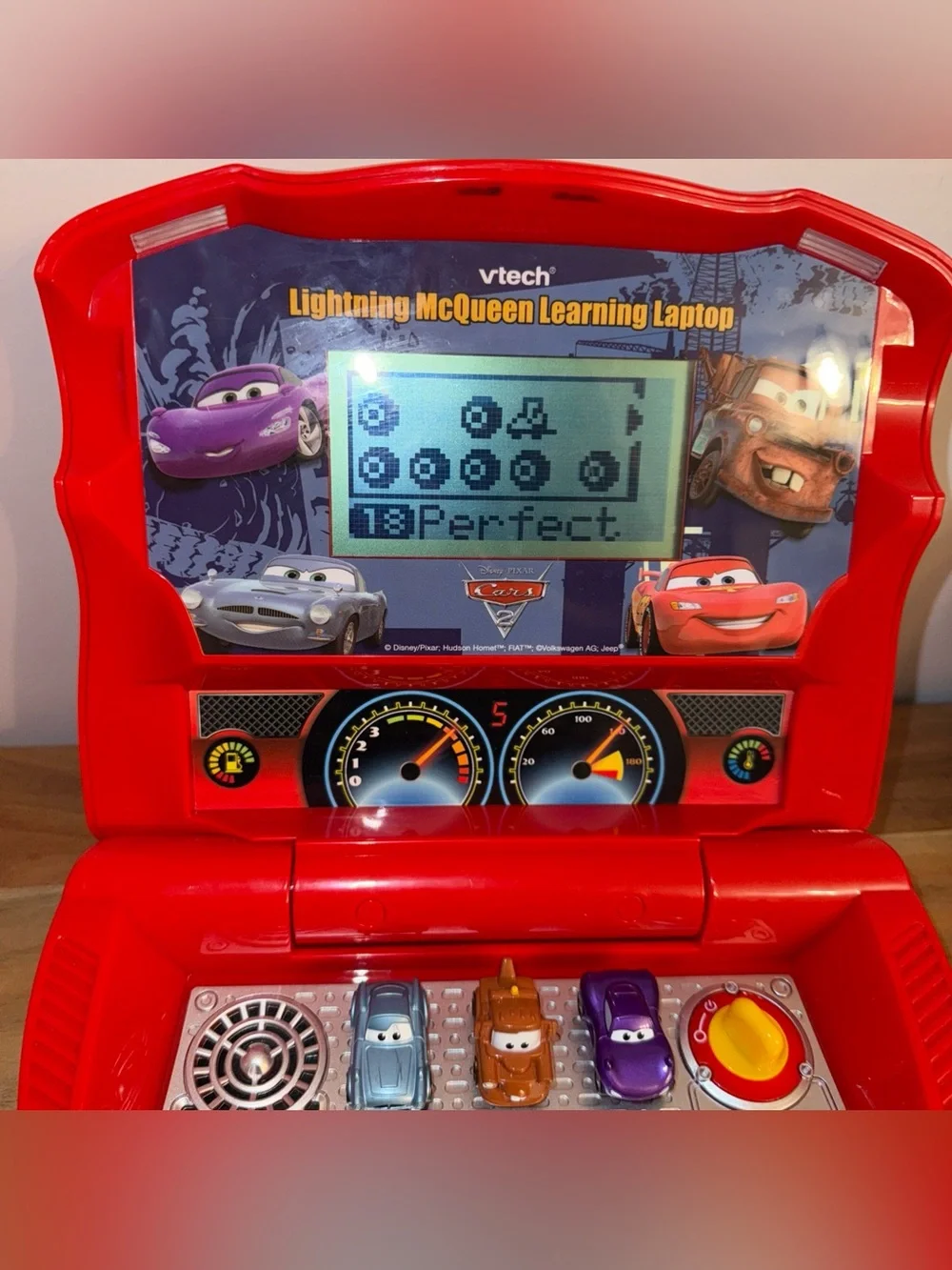 Disney Pixar Cars Lightning McQueen V-Tech Learning Laptop works great see video